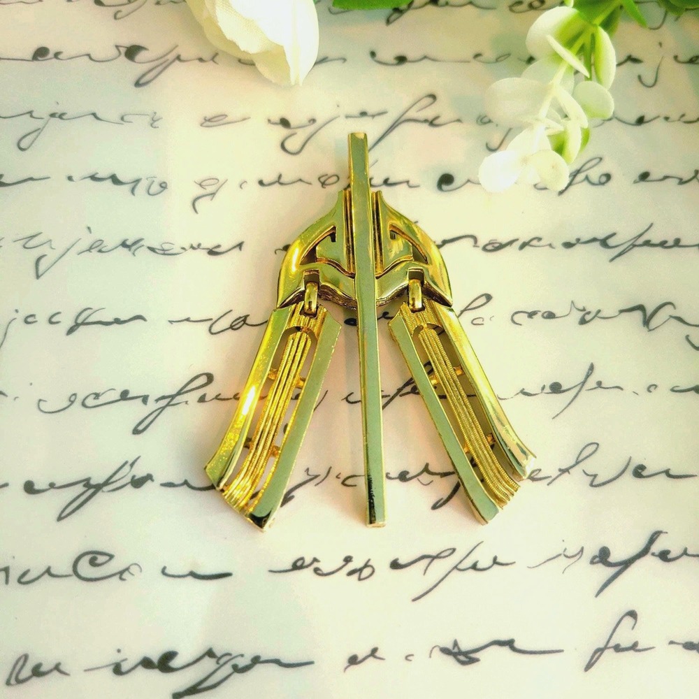 Vintage Gates of‎ Heaven Articulated Pendant Necklace Moving Double Hinged Doors